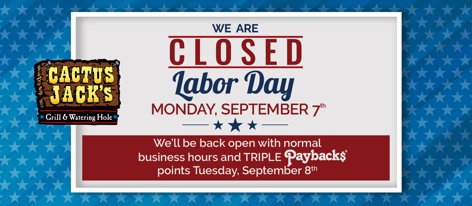 Closed Labor Day